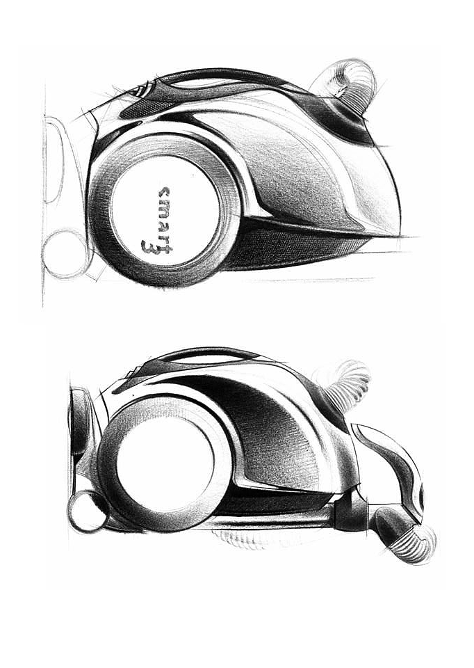 手绘图，线稿，铅笔稿，黑白，线描，流畅，产品感觉，家电，汽车手绘，交通工具手绘，摩托车手绘，吸尘器，收回推敲，造型比较，花洒，喷壶，头盔，座椅，把手，细节，曲面，高级曲面，