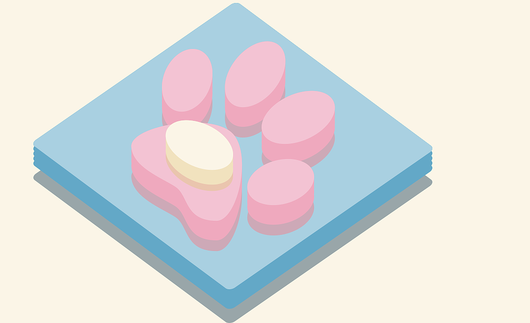3d，effect，footprint，Pink，