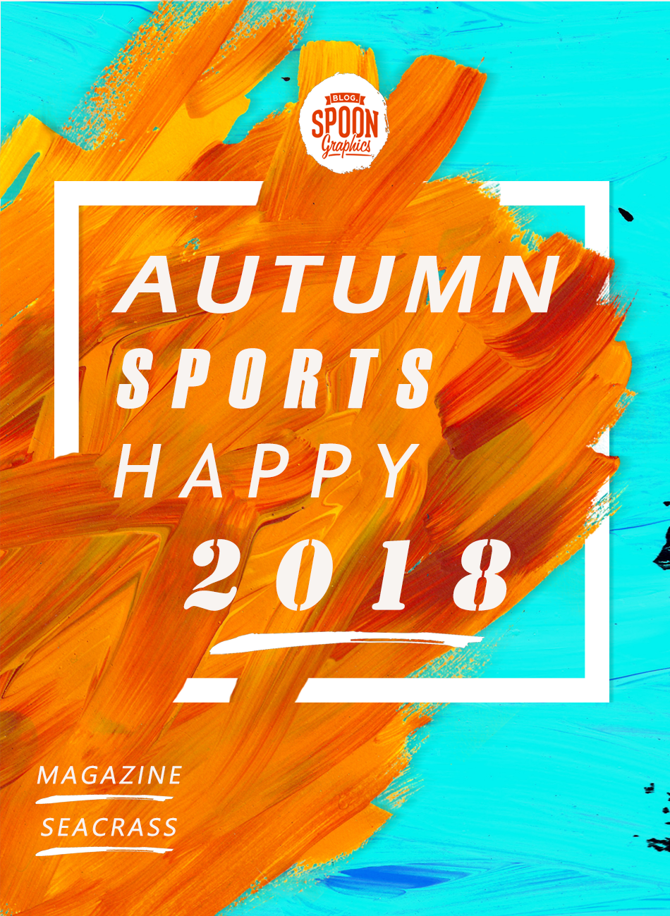 autumn，motion，poster，orange，