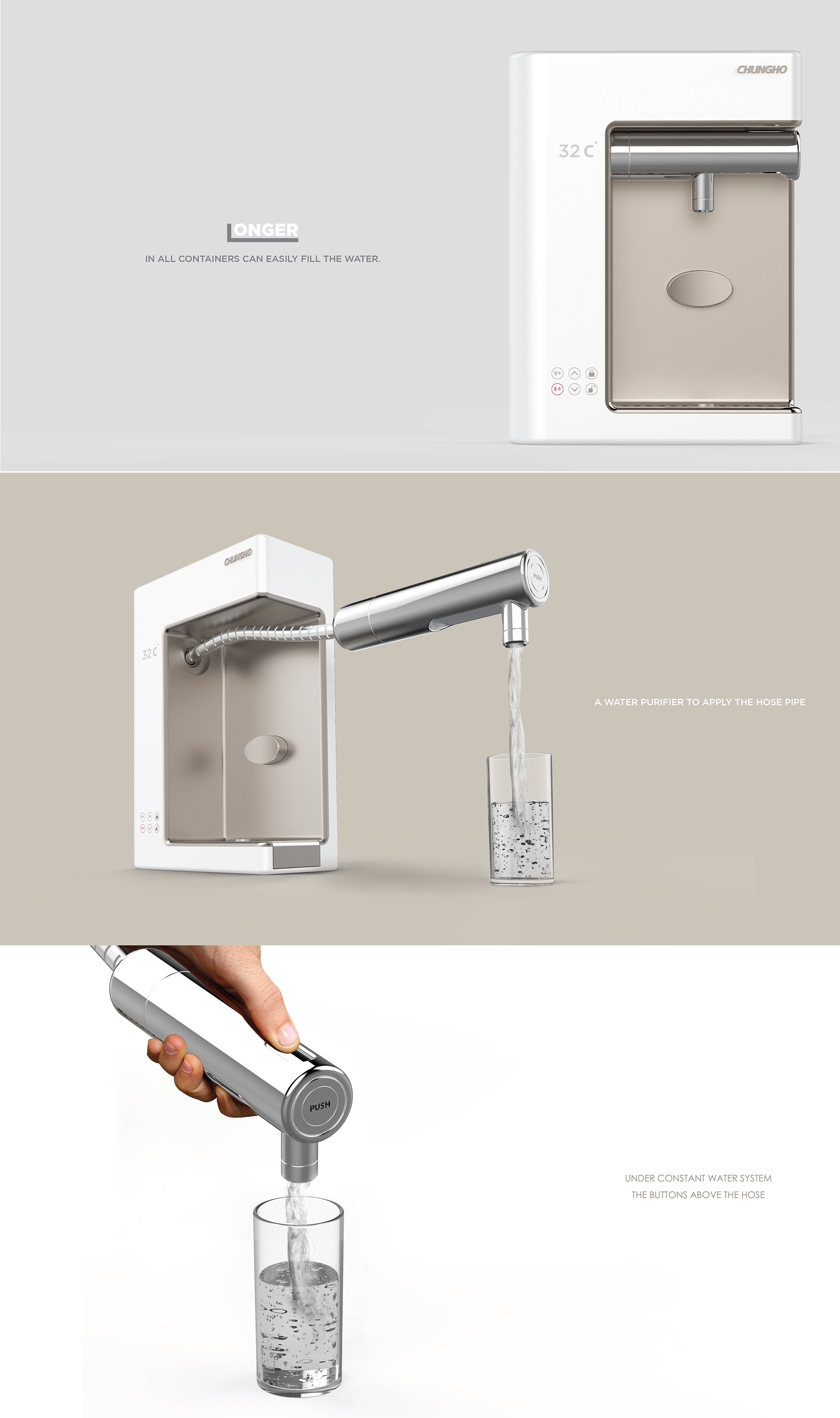 white，Water purifier，LONGER，