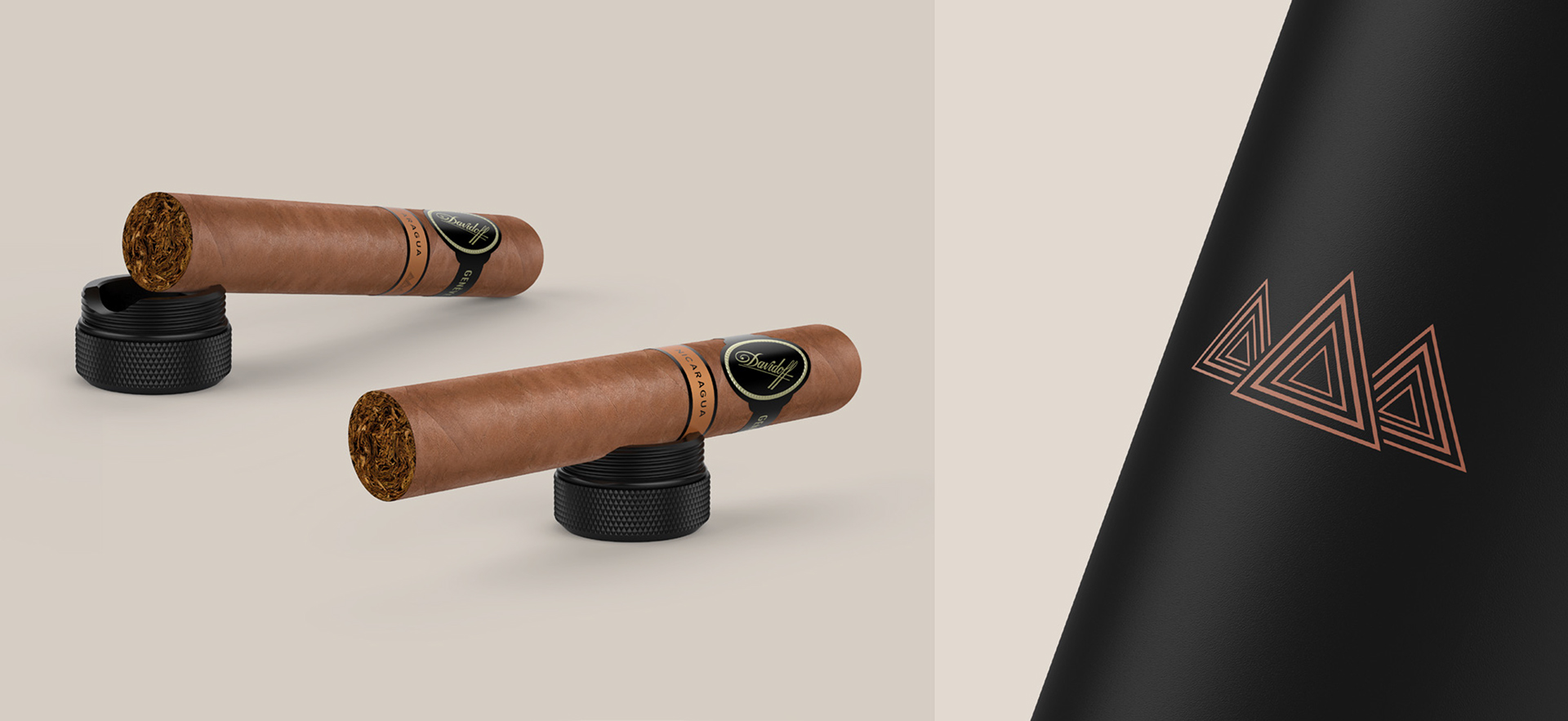 Davidoff，Cigar，packing design，black，