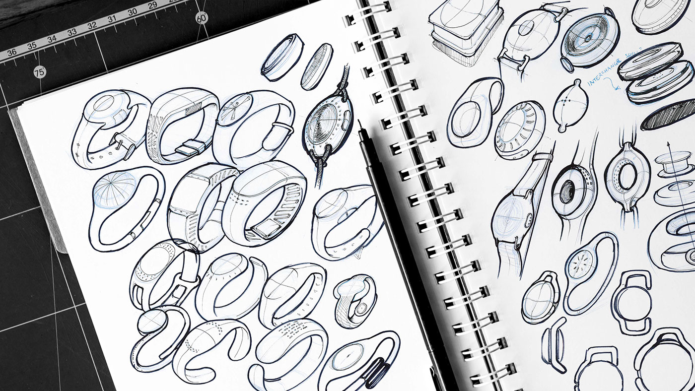 industrial design，black，intelligence，Wrist watch，clock，