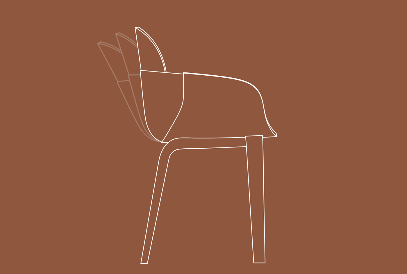 East Chair，3D fabric，wooden ，chair，