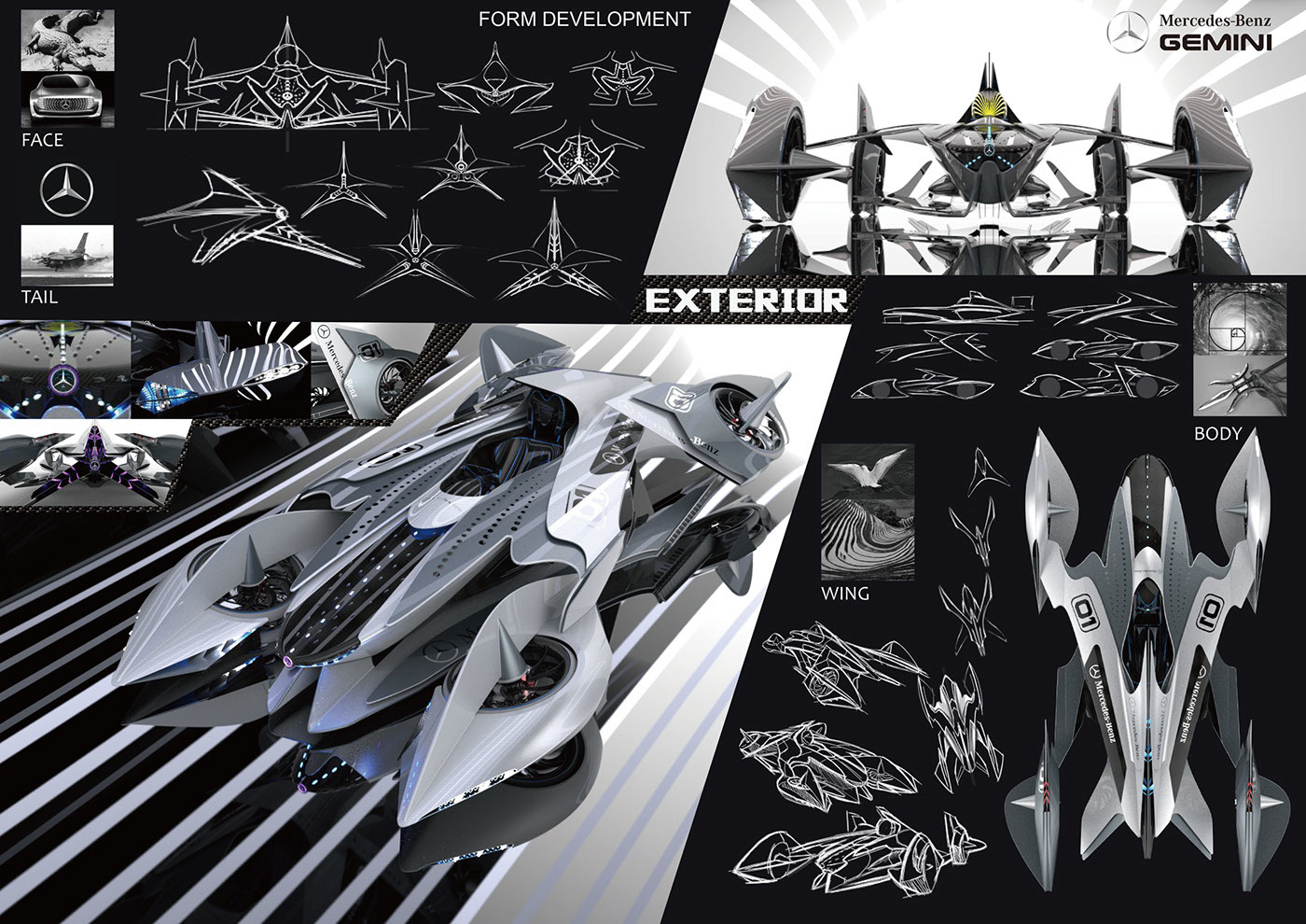 Cool look，Aviation material，modern design，High-tech，future，