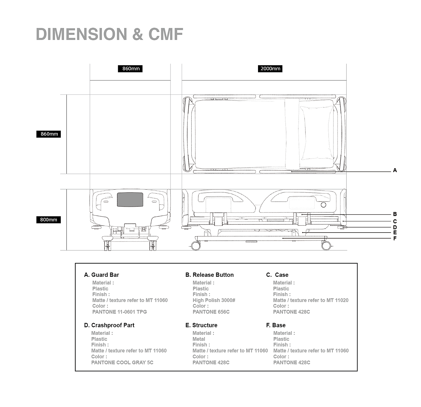 sketch，smart，HOSPITAL BED I.，intelligence，hospital bed，nursing，