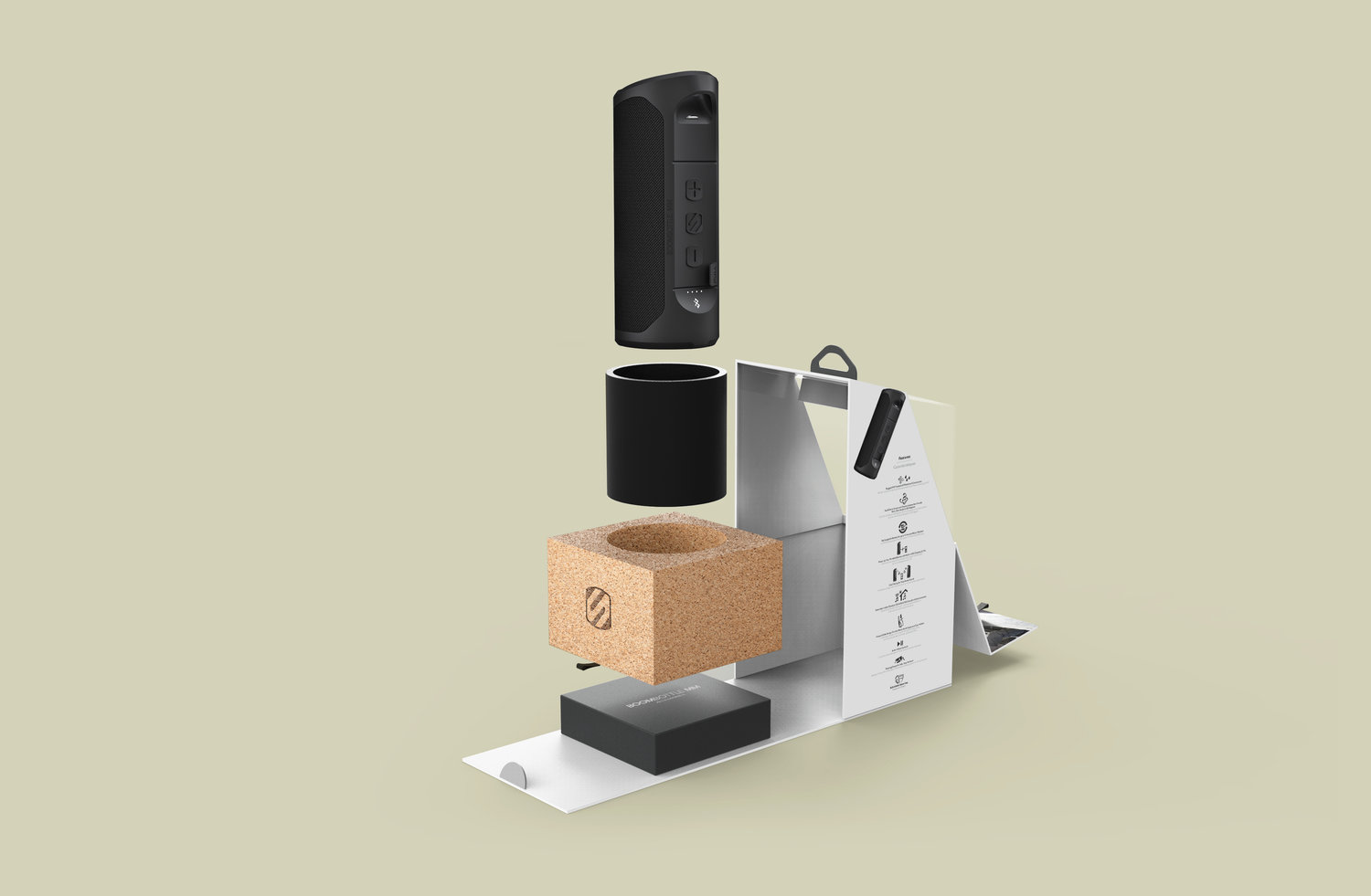 packing design，product design，industrial design，Bluetooth，sound，CMFG，Shocks，Lifestyle design，