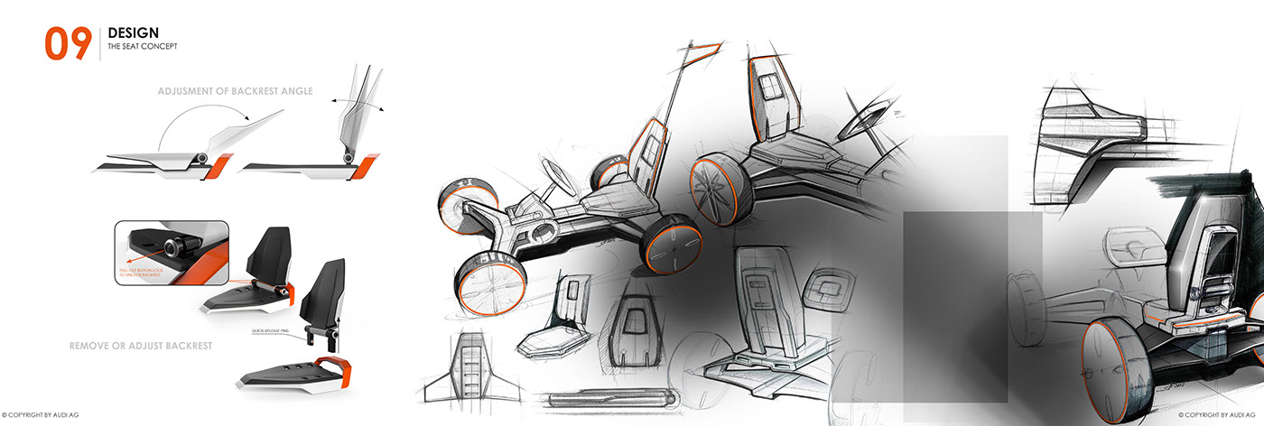 sketch，audi，Sledge，Scooter，AUDI ROOKIE，children，