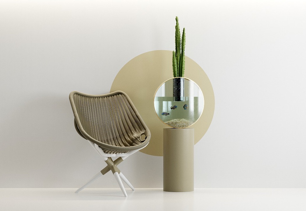 aqua，Flowerpot，fish tank，bonsai，multi-function，product design，