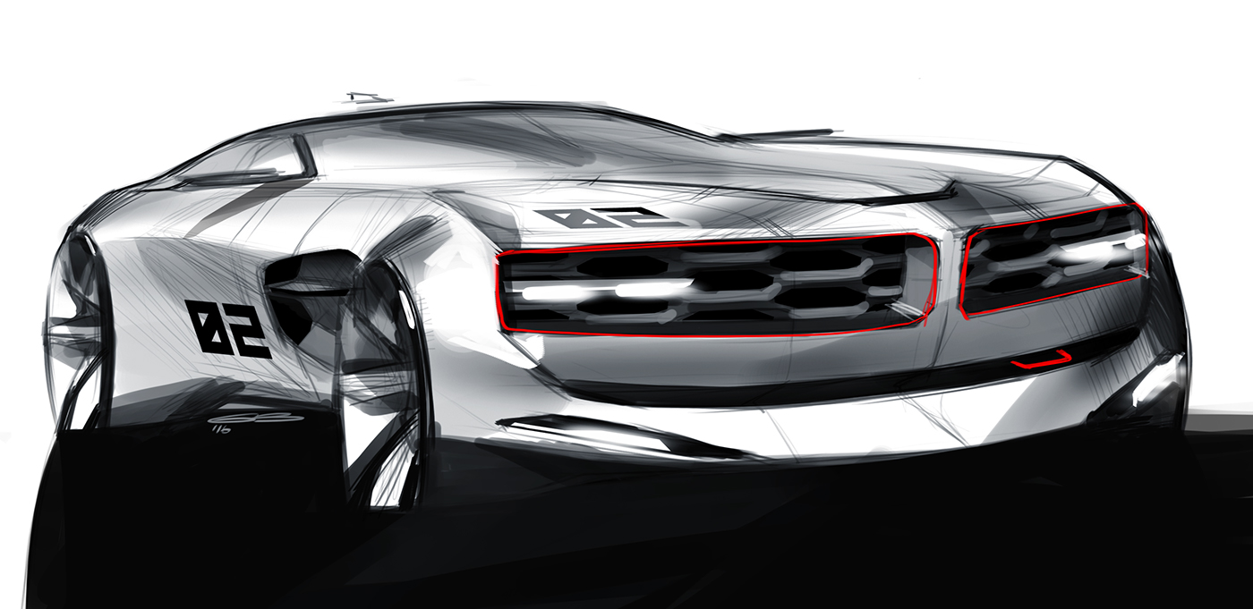 sketch，Design，automobile，