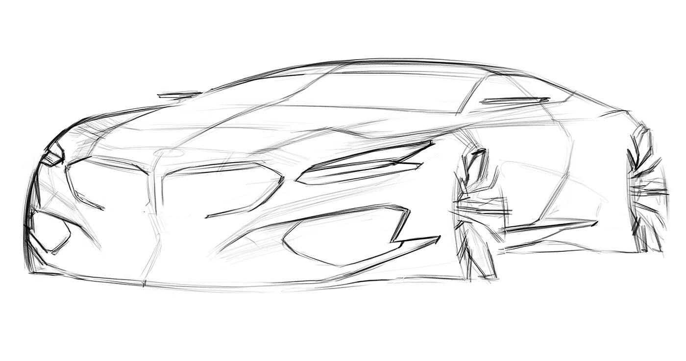 sketch，Design，automobile，