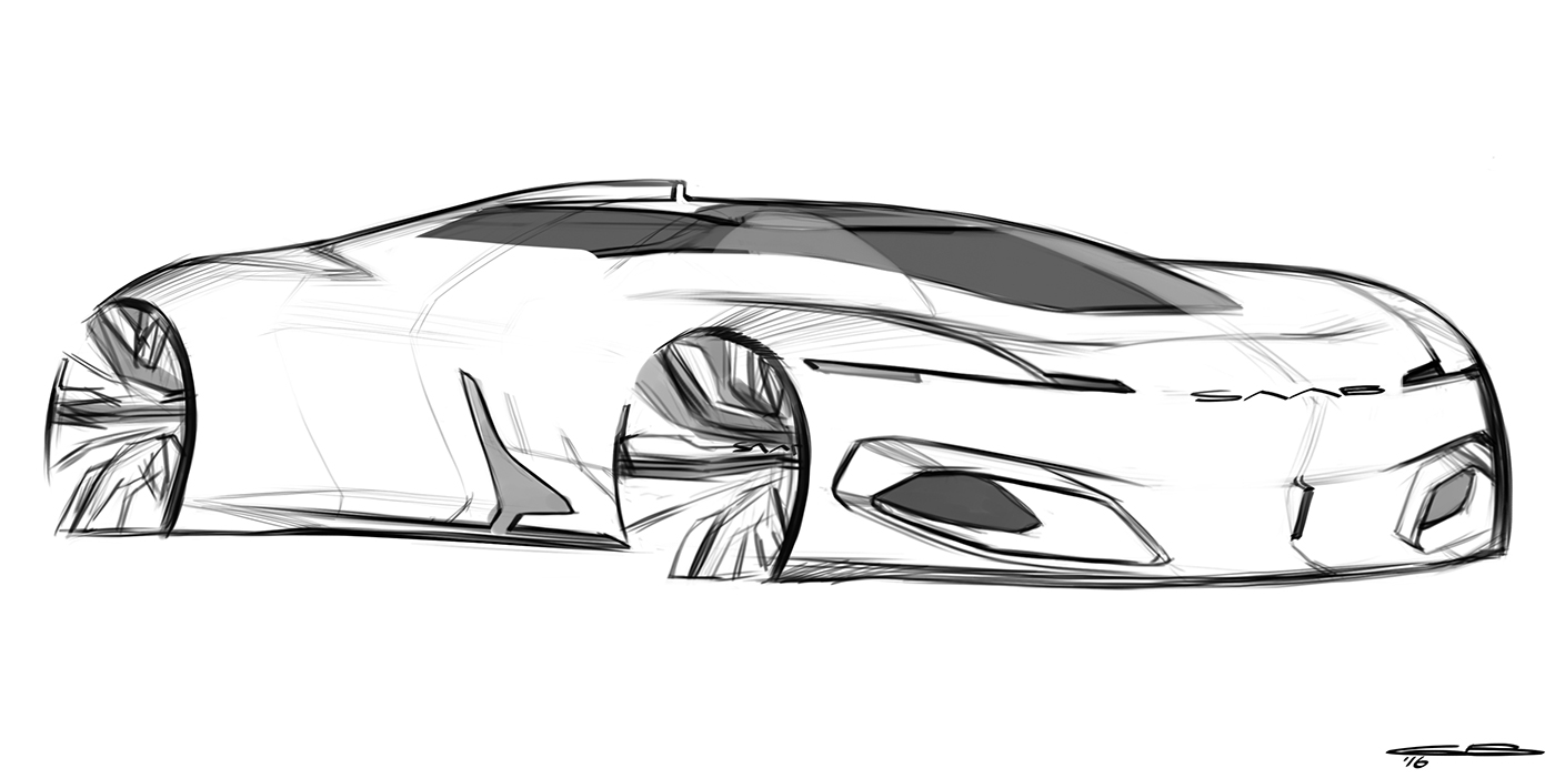 sketch，Design，automobile，