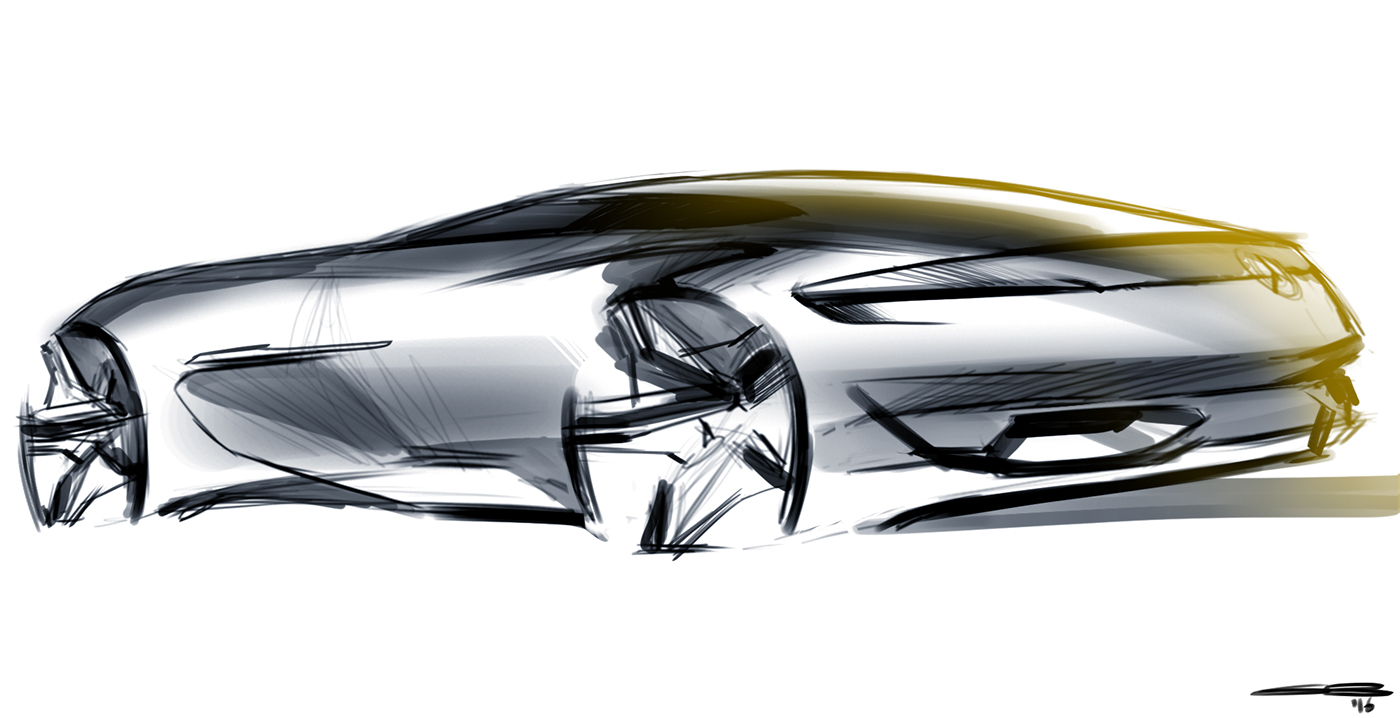 sketch，Design，automobile，