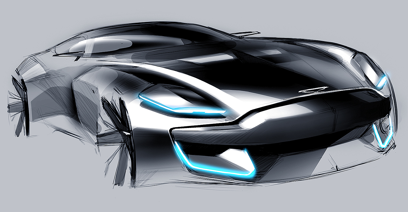 sketch，Design，automobile，