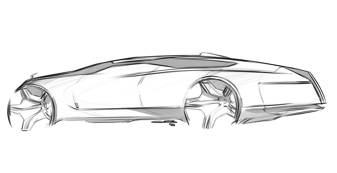 sketch，Design，automobile，