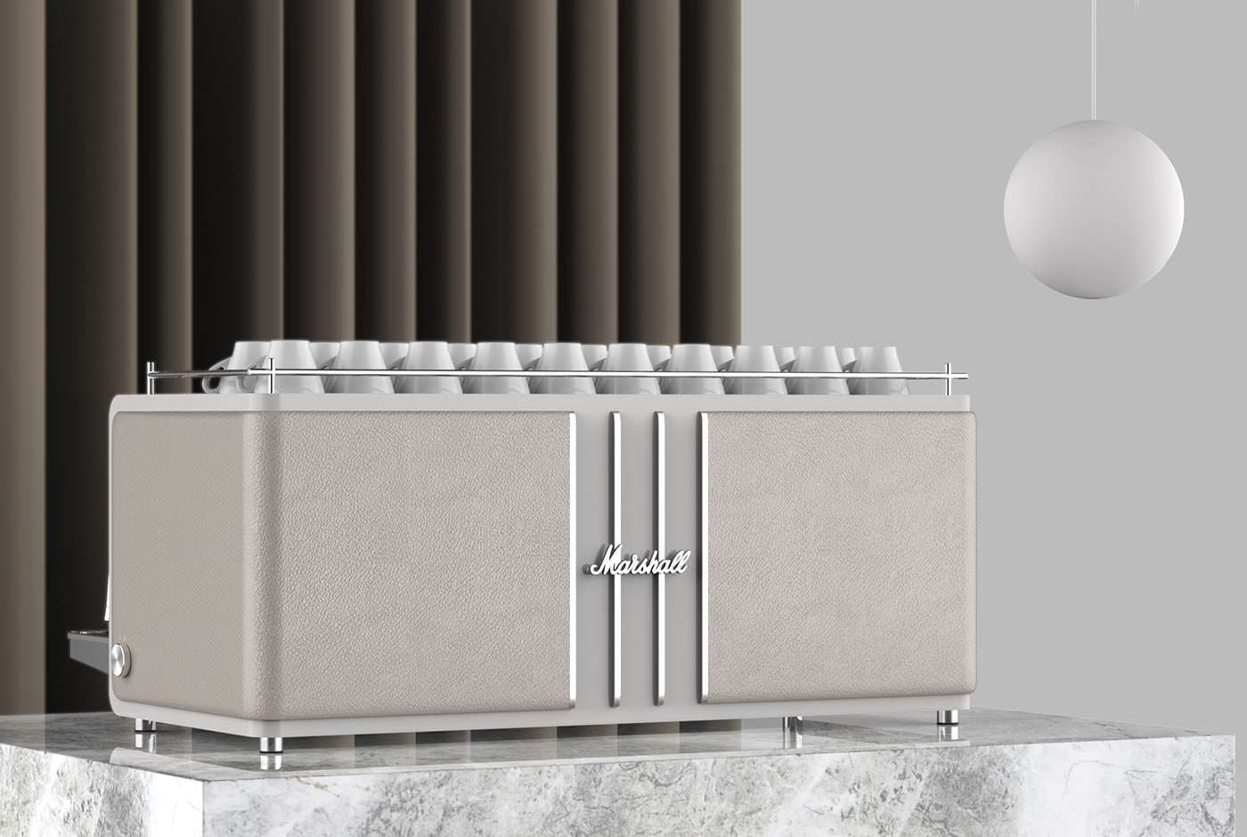 Mashall，espresso，concentrate，Coffee machine，grey，sketch，