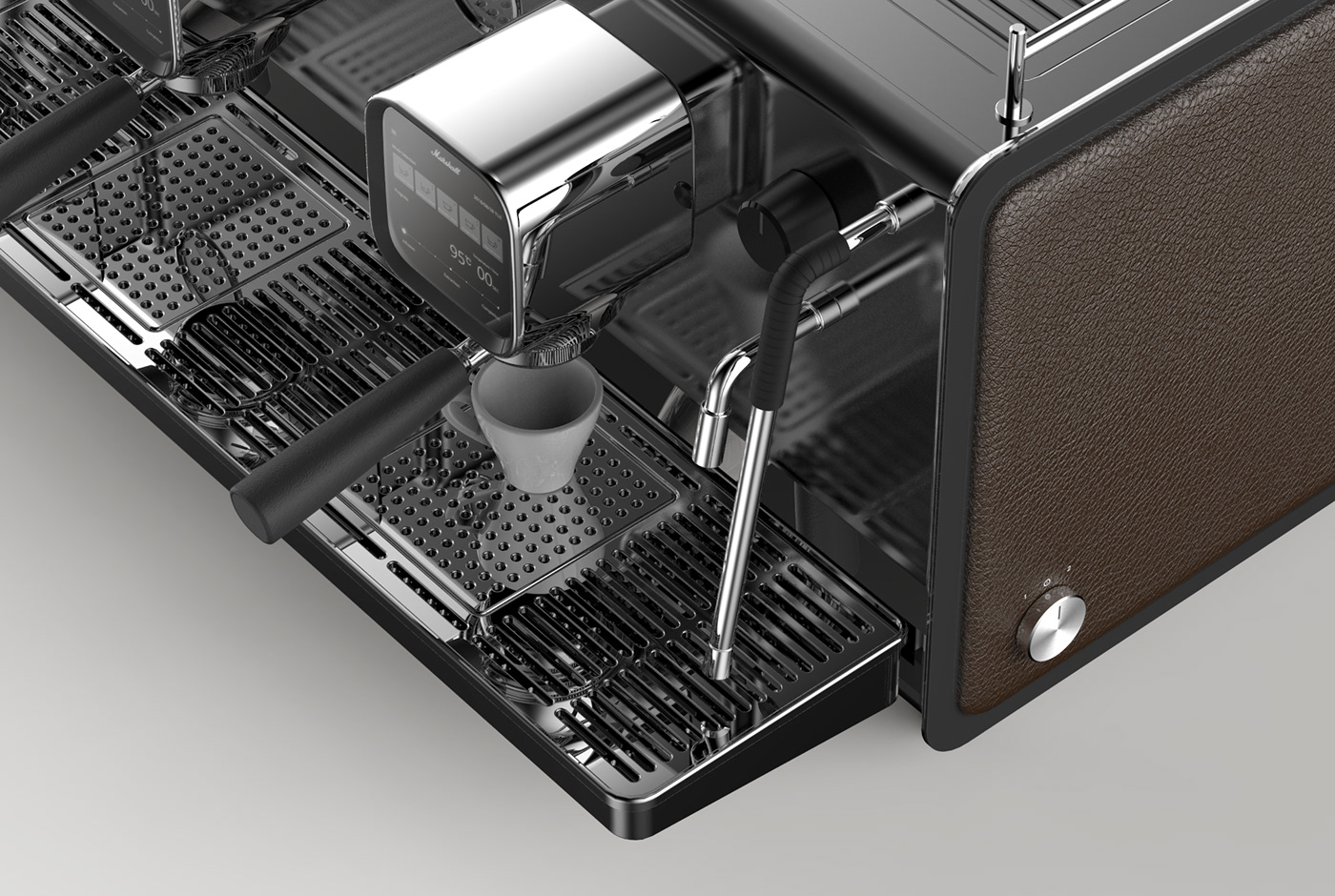 Mashall，espresso，concentrate，Coffee machine，grey，sketch，