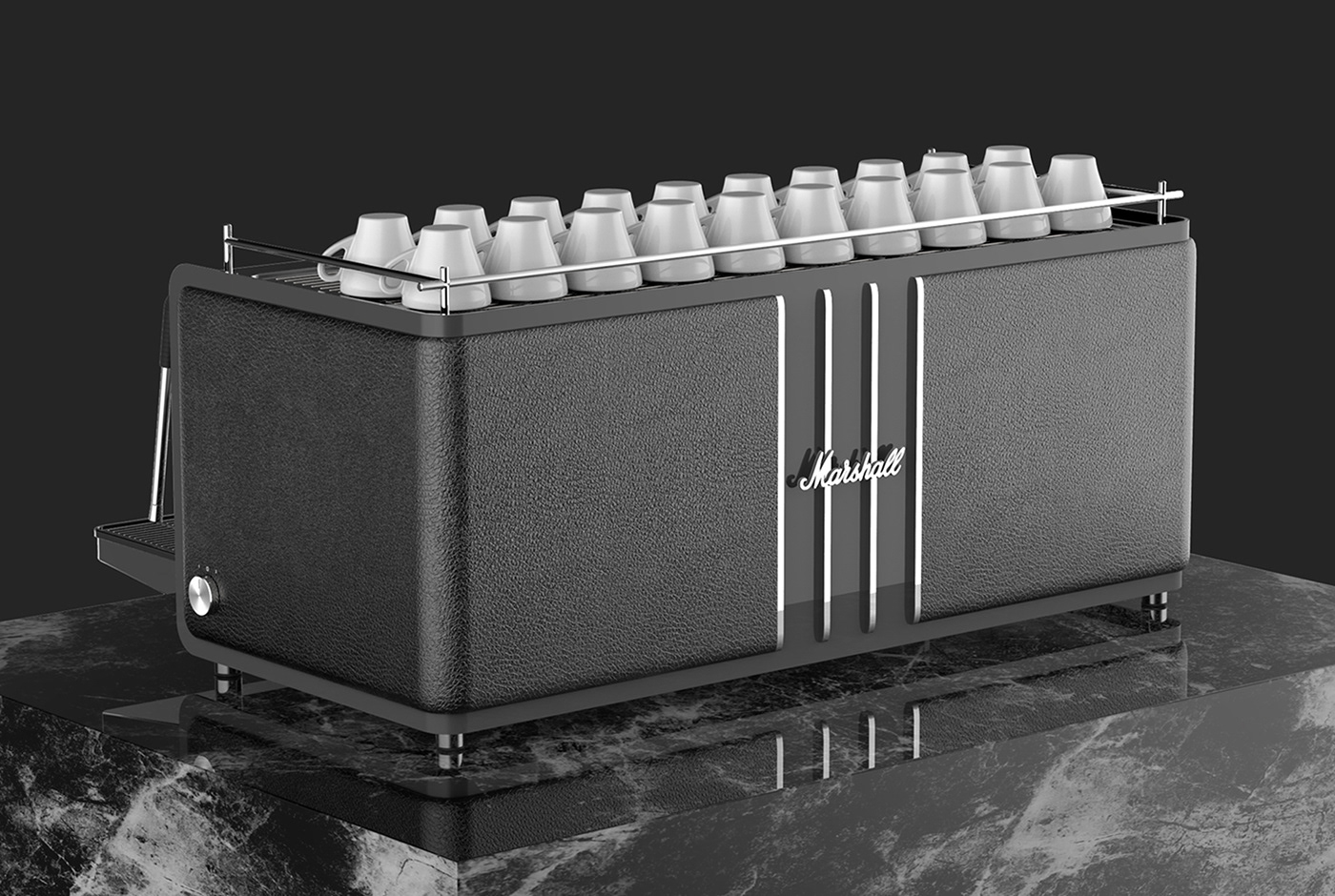 Mashall，espresso，concentrate，Coffee machine，grey，sketch，