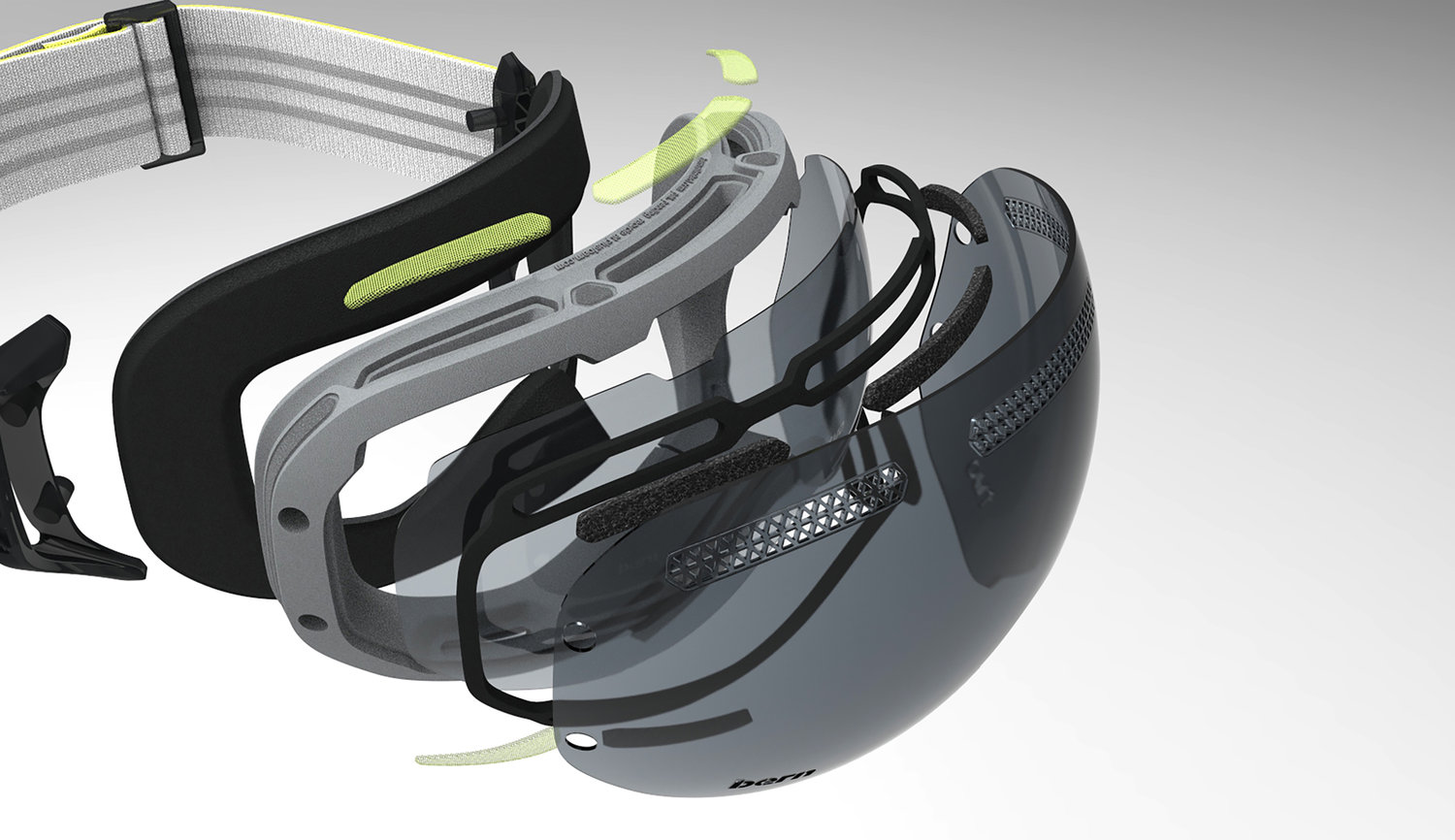 industrial design，product design，Ski goggles，Goggles，cmf，Lifestyledesig，BERN，