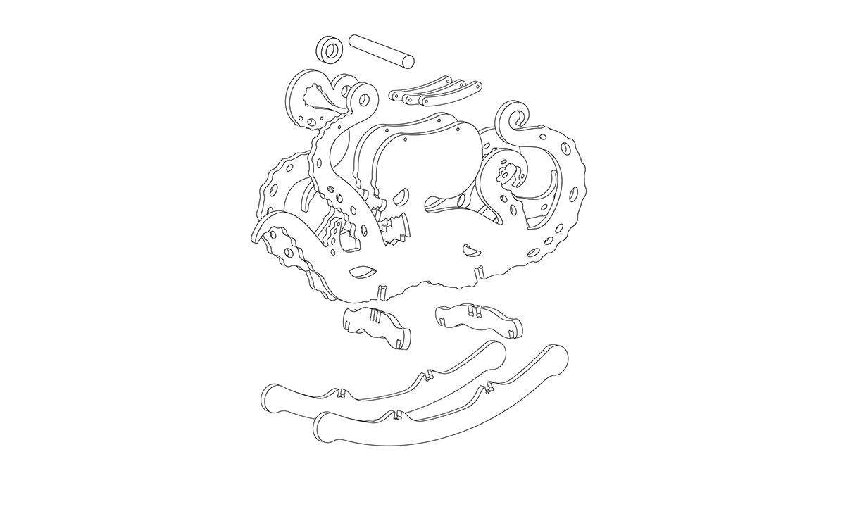 product design，Toys，Children's rocking chair，monster，