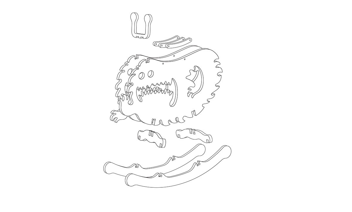 product design，Toys，Children's rocking chair，monster，