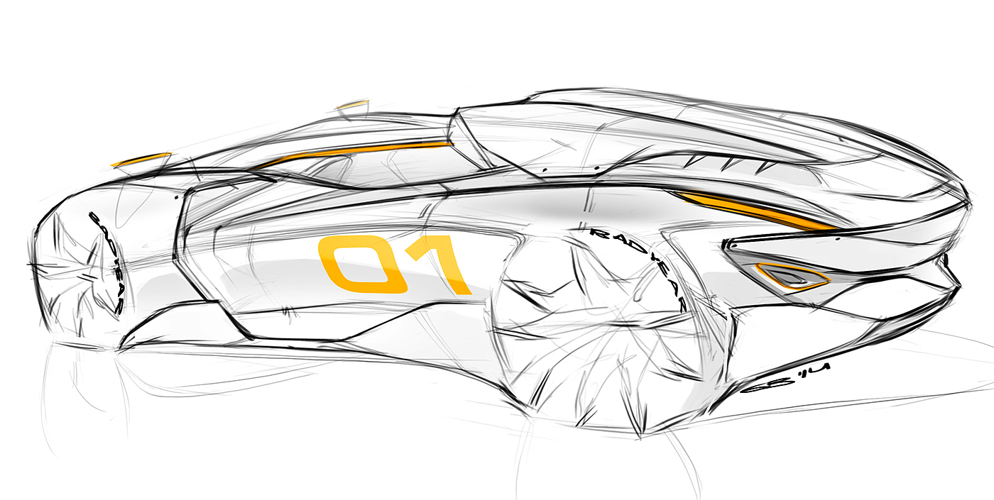 Hand drawn，sketch，Automobile design，Car design，