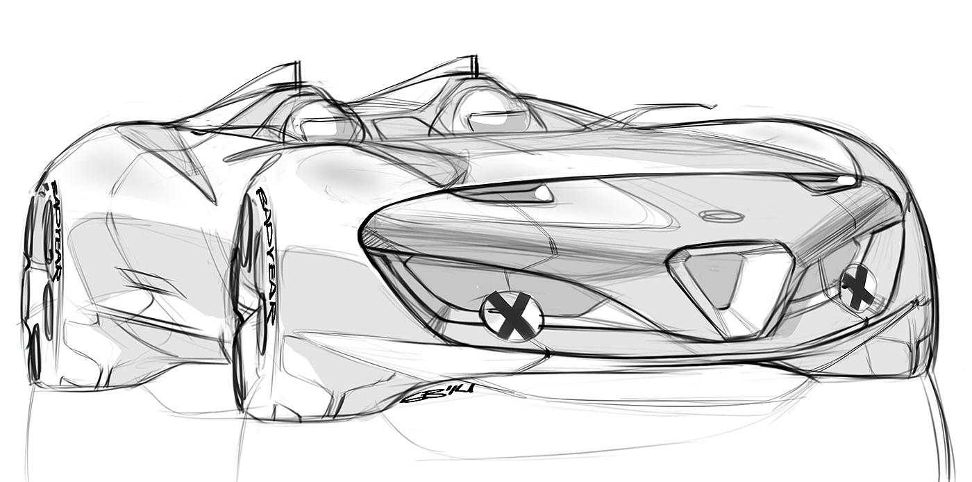 Hand drawn，sketch，Automobile design，Car design，