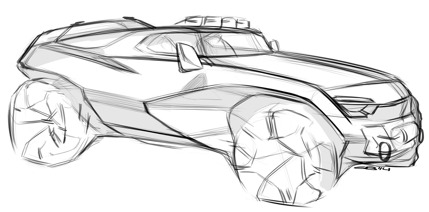 Hand drawn，sketch，Automobile design，Car design，
