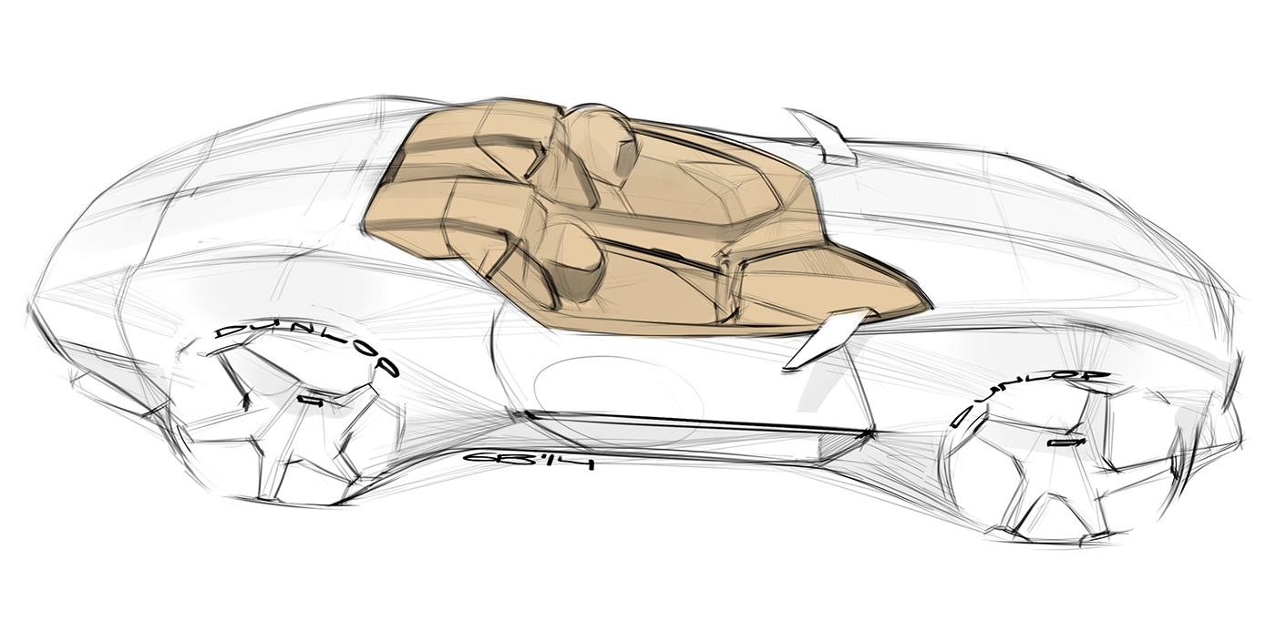 Hand drawn，sketch，Automobile design，Car design，