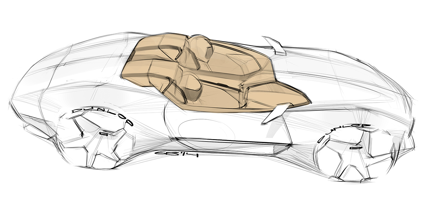 Hand drawn，sketch，Automobile design，Car design，