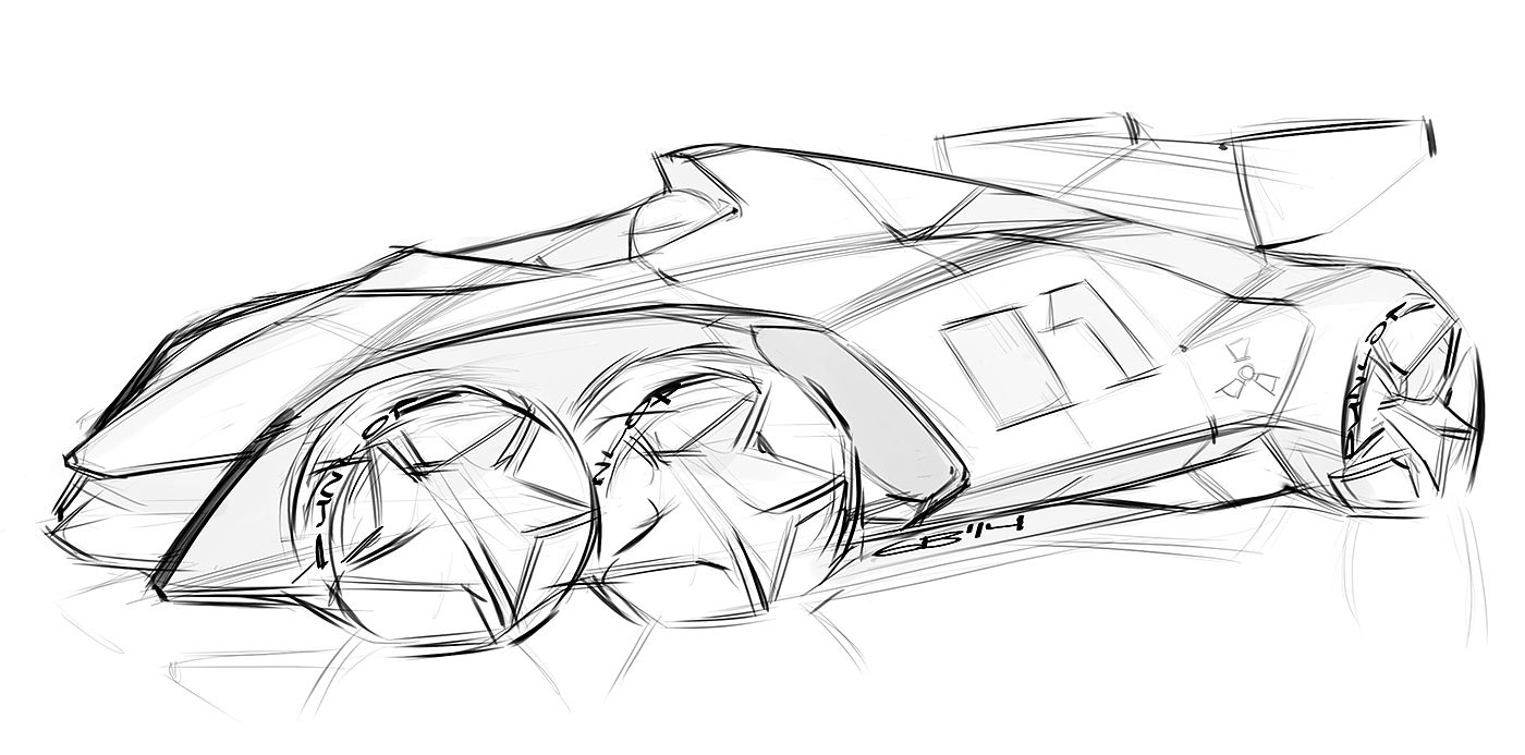 Hand drawn，sketch，Automobile design，Car design，