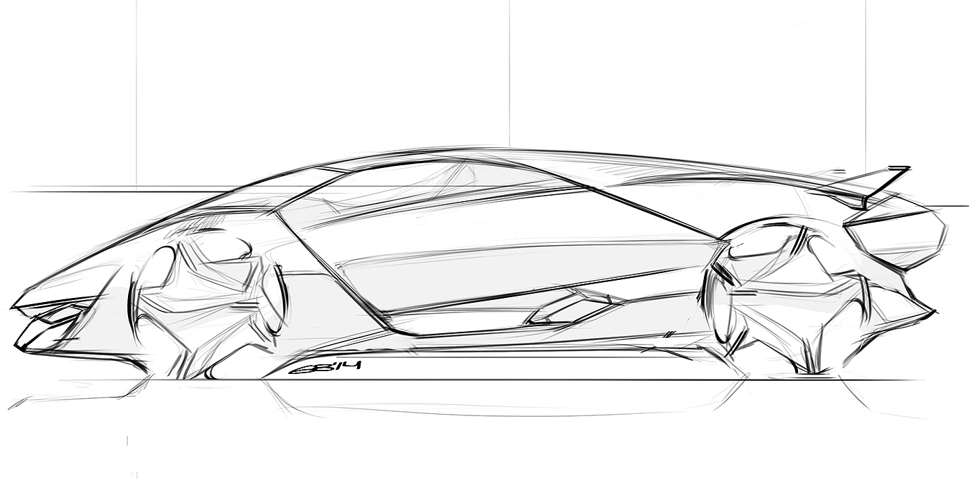 Hand drawn，sketch，Automobile design，Car design，