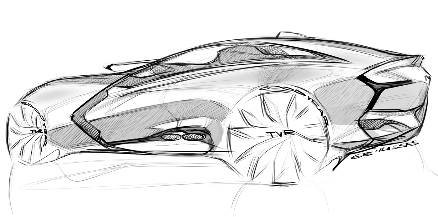 Hand drawn，sketch，Automobile design，Car design，