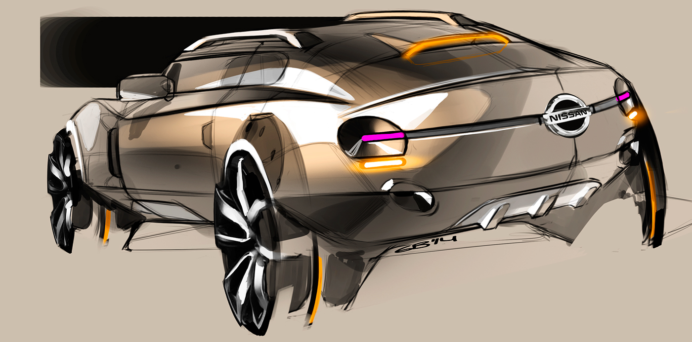 Hand drawn，sketch，Automobile design，Car design，