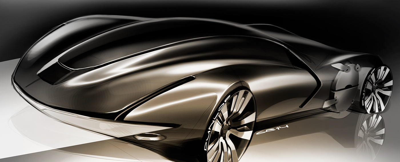 Hand drawn，sketch，Automobile design，Car design，