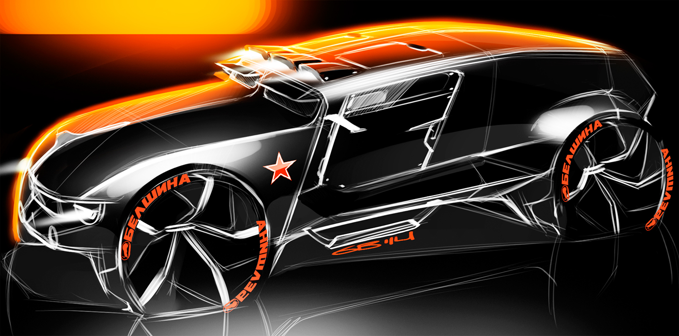 Hand drawn，sketch，Automobile design，Car design，