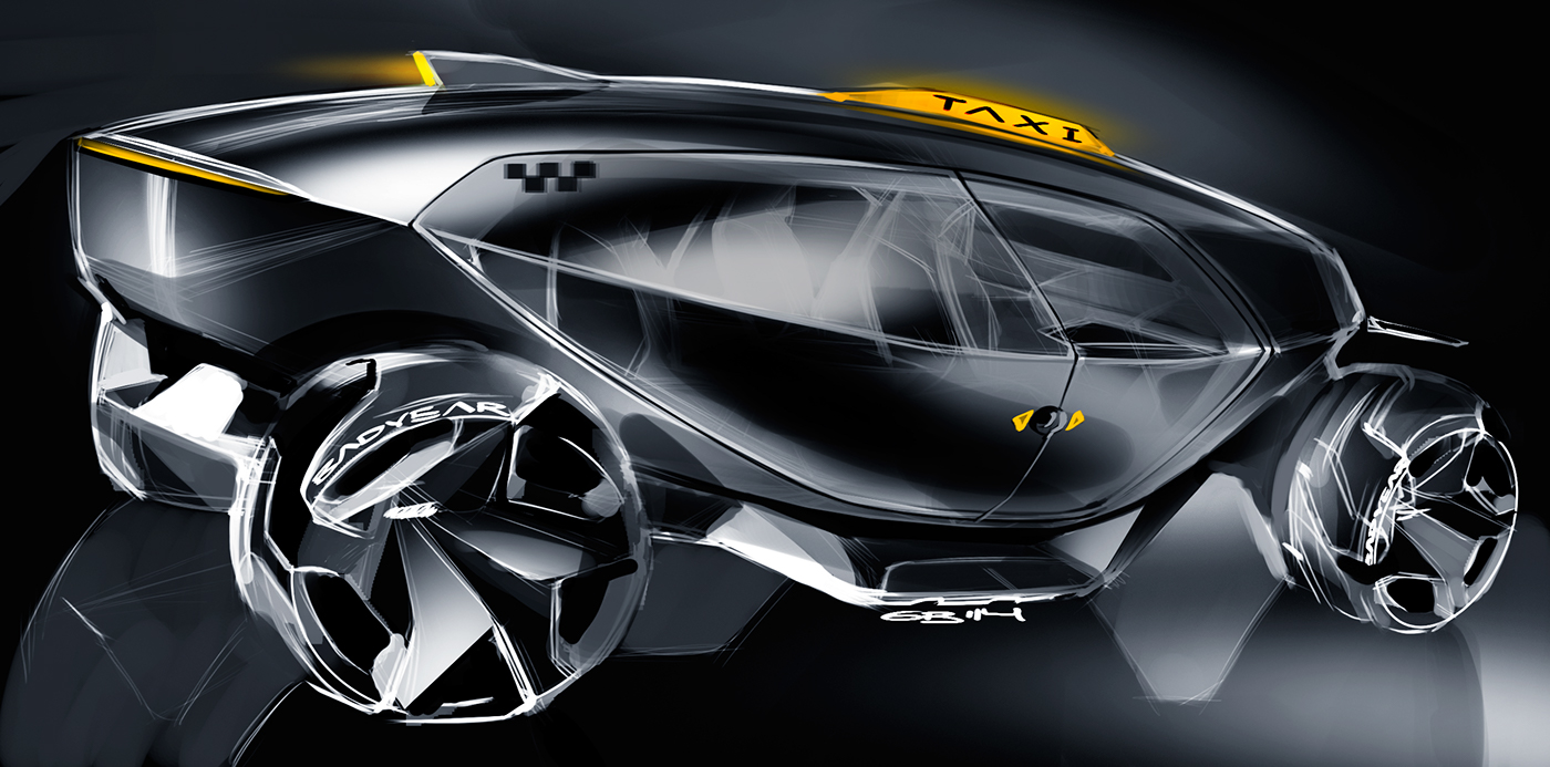 Hand drawn，sketch，Automobile design，Car design，
