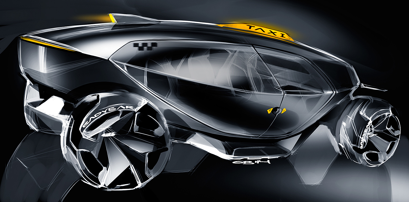 Hand drawn，sketch，Automobile design，Car design，