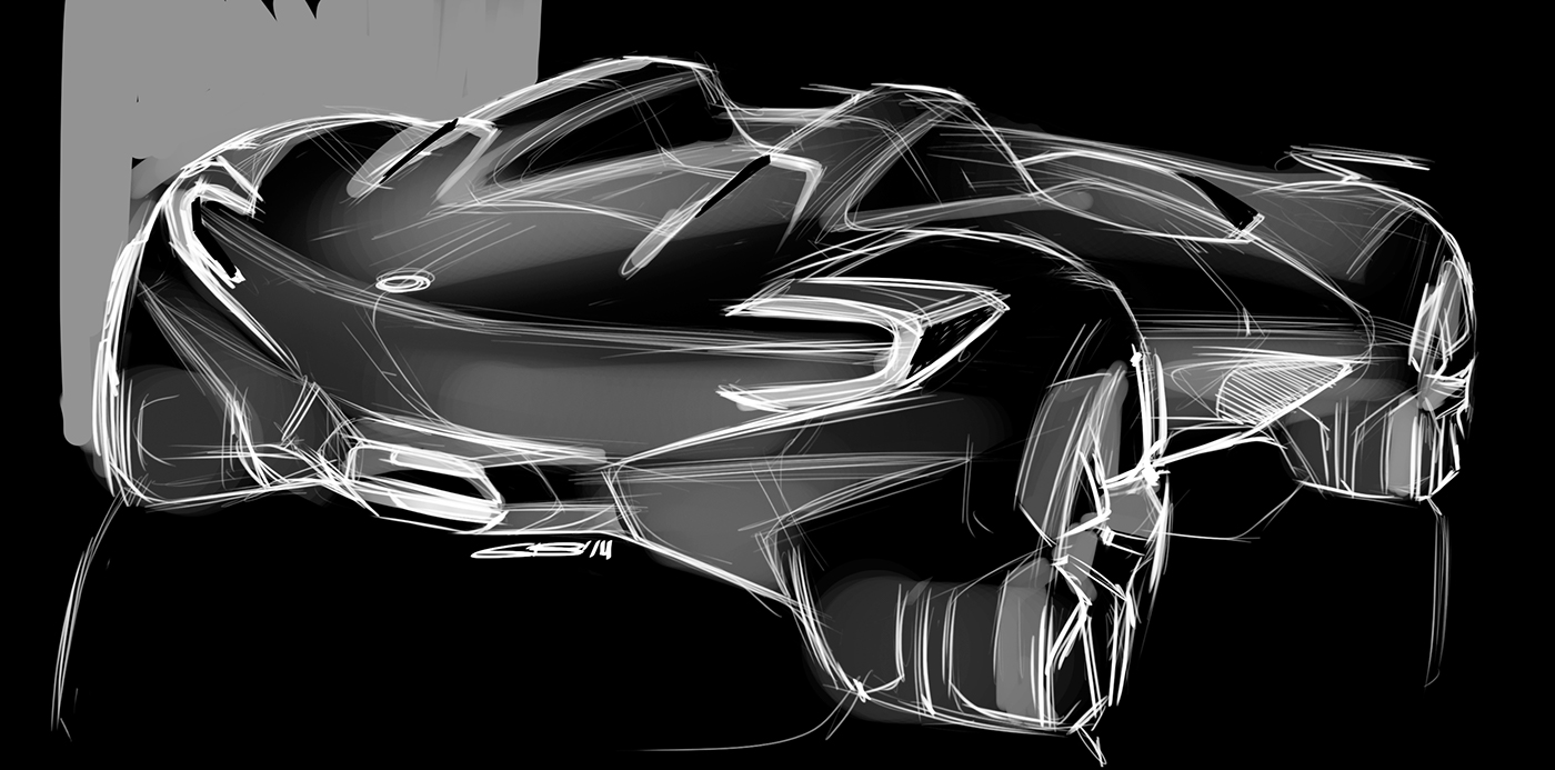 Hand drawn，sketch，Automobile design，Car design，