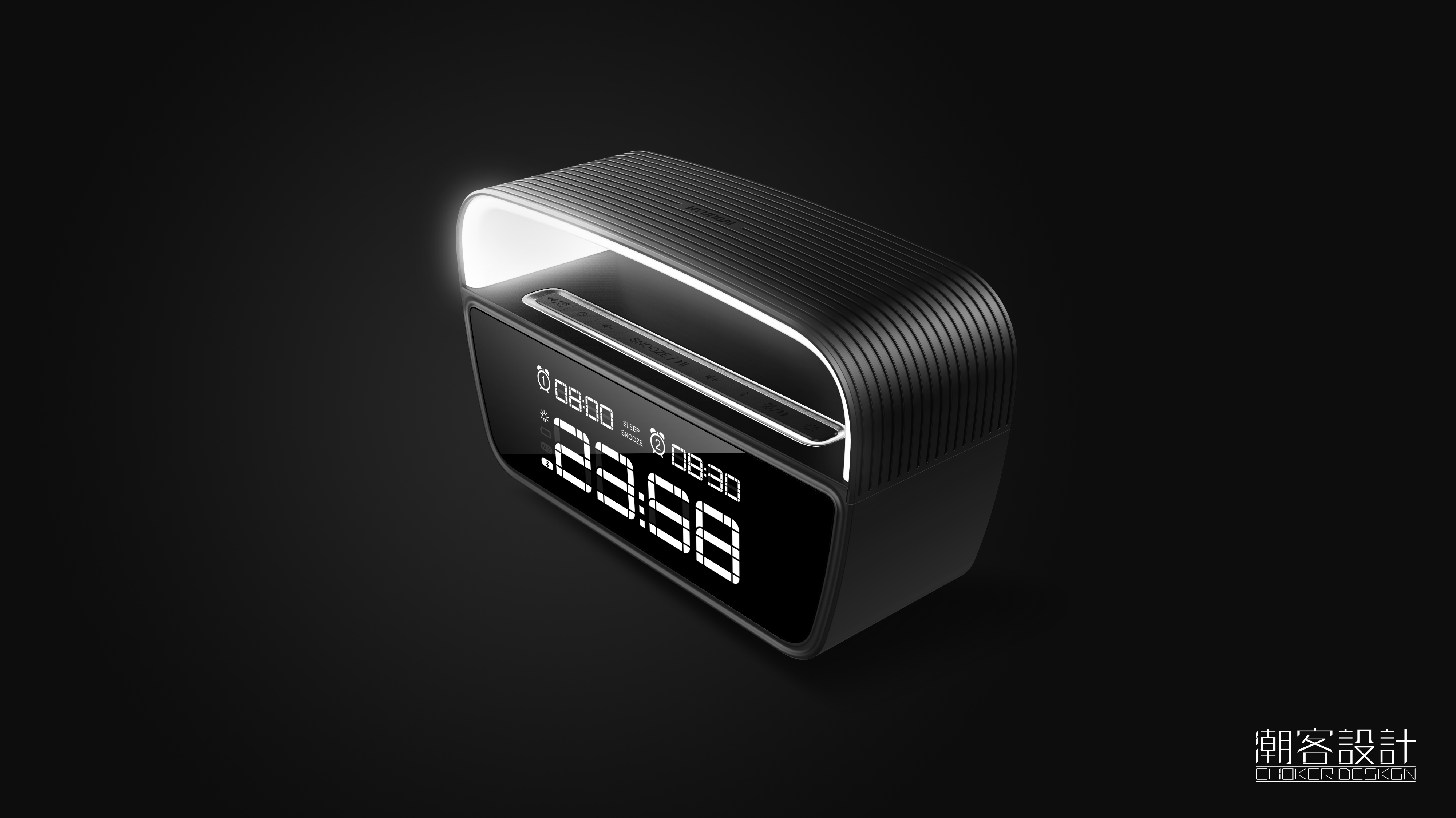 loudspeaker box，alarm clock，Bluetooth，lighting，Night light，texture，