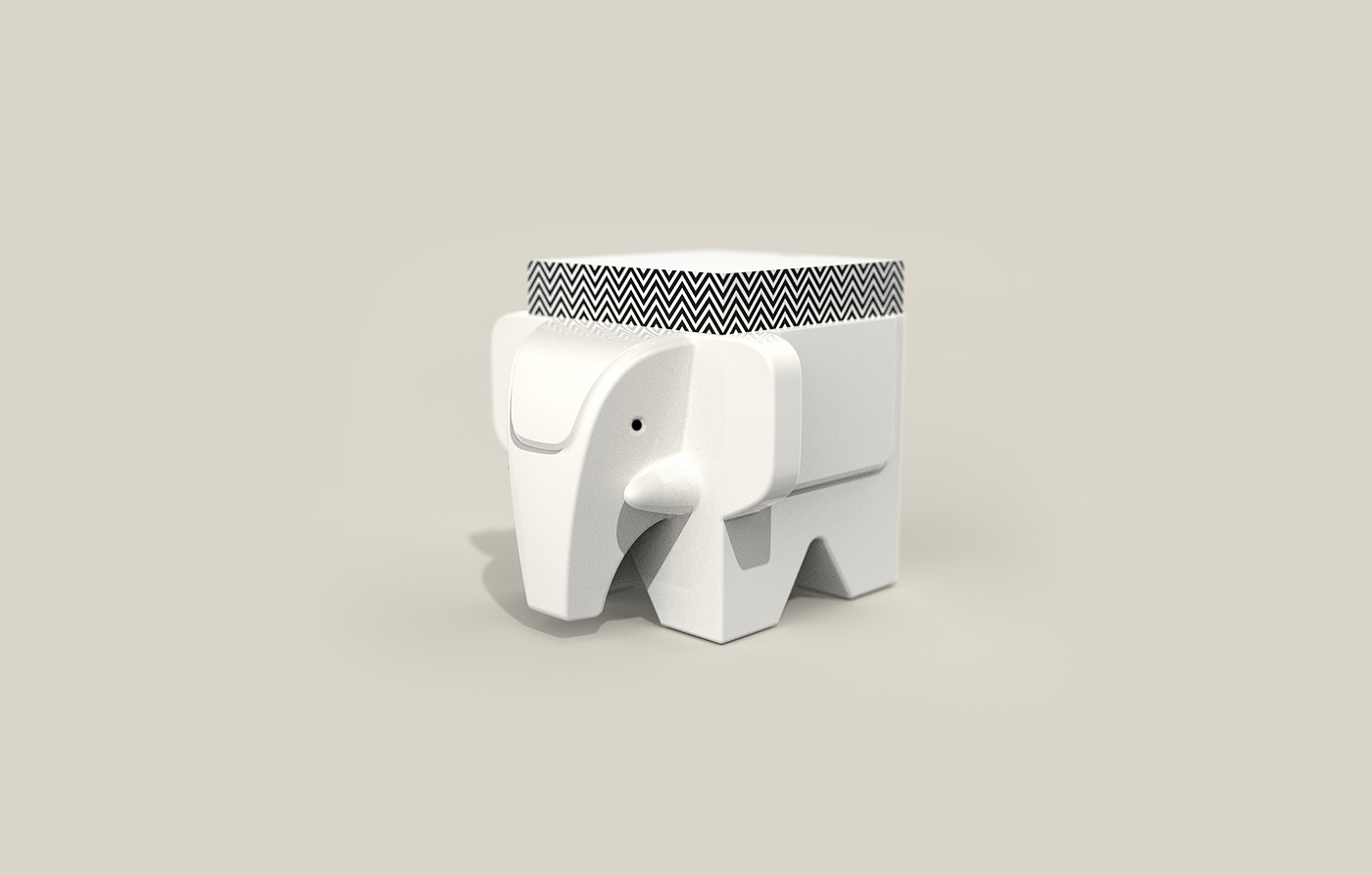 elephant，sticky note，
