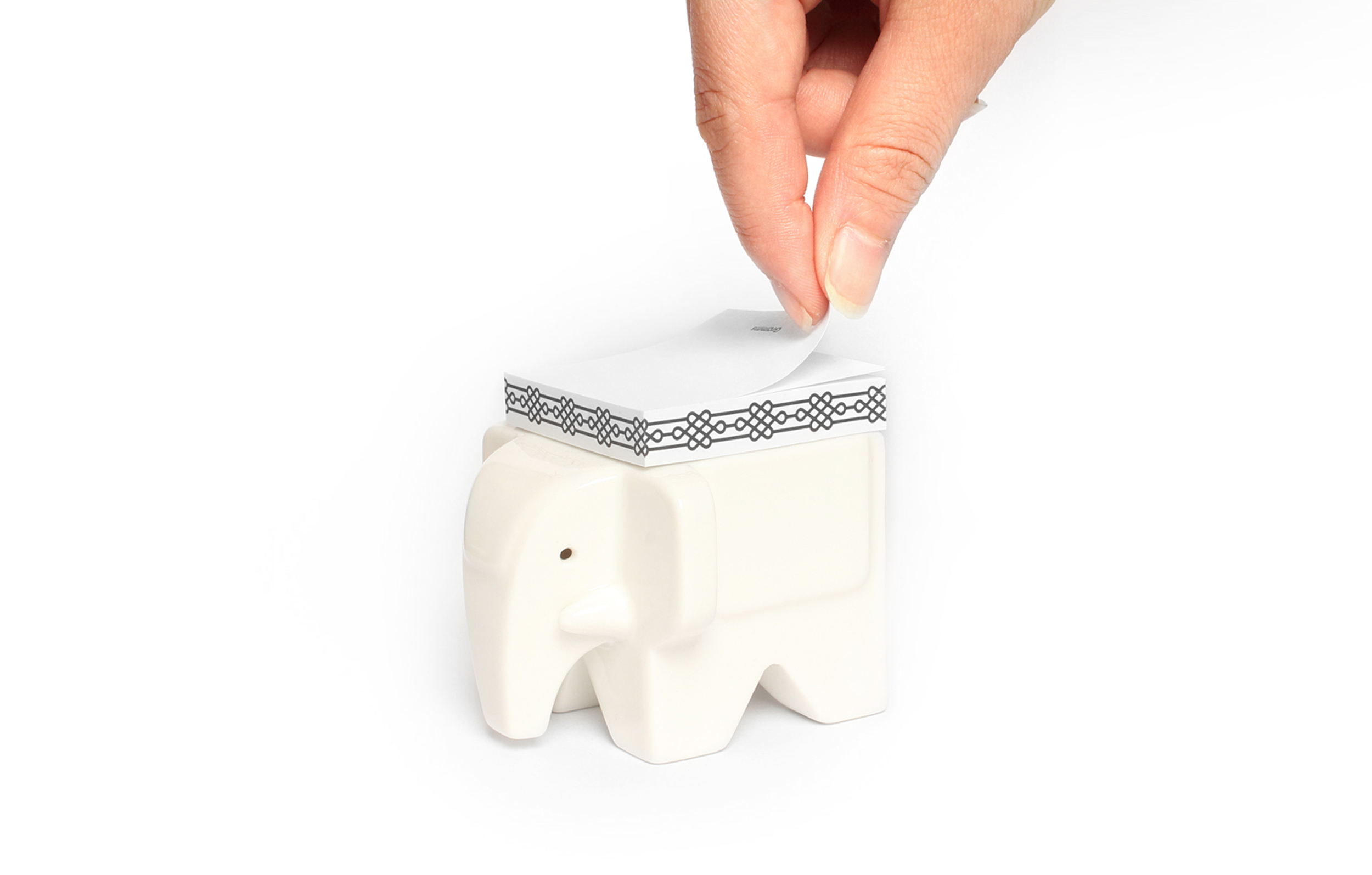 elephant，sticky note，