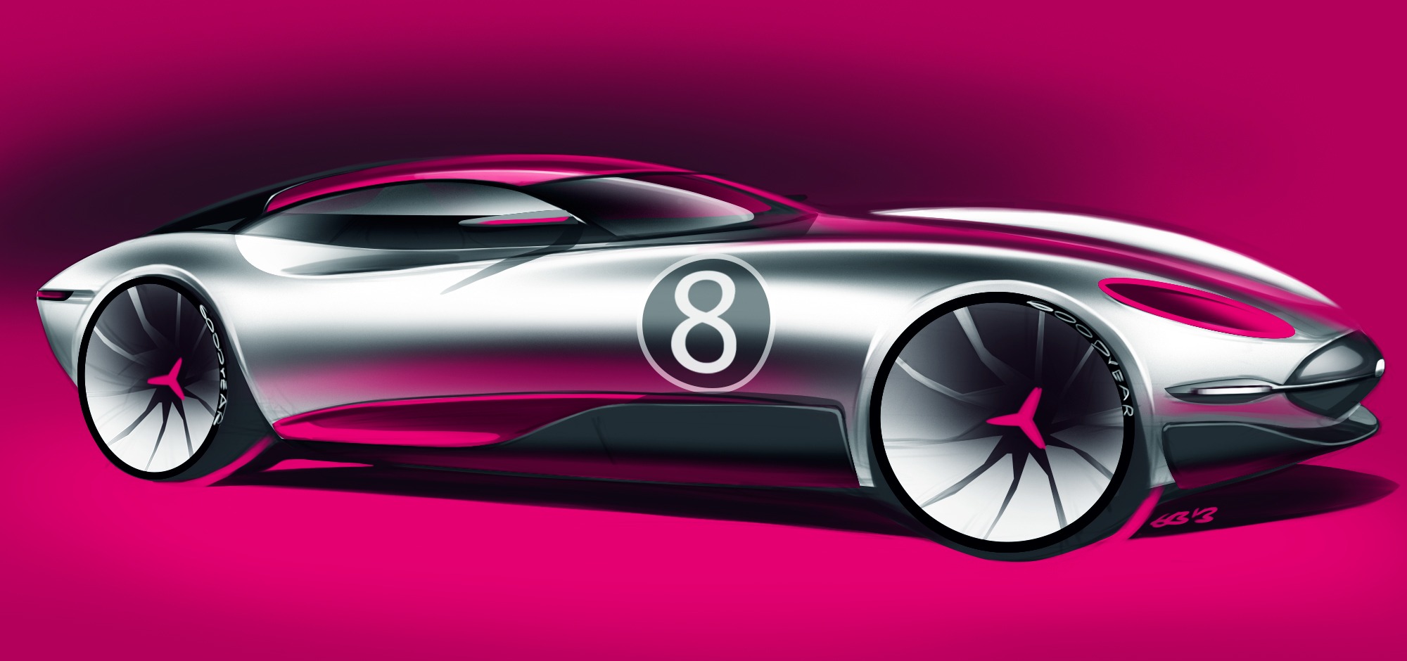 Hand drawn，Automobile design sketch，