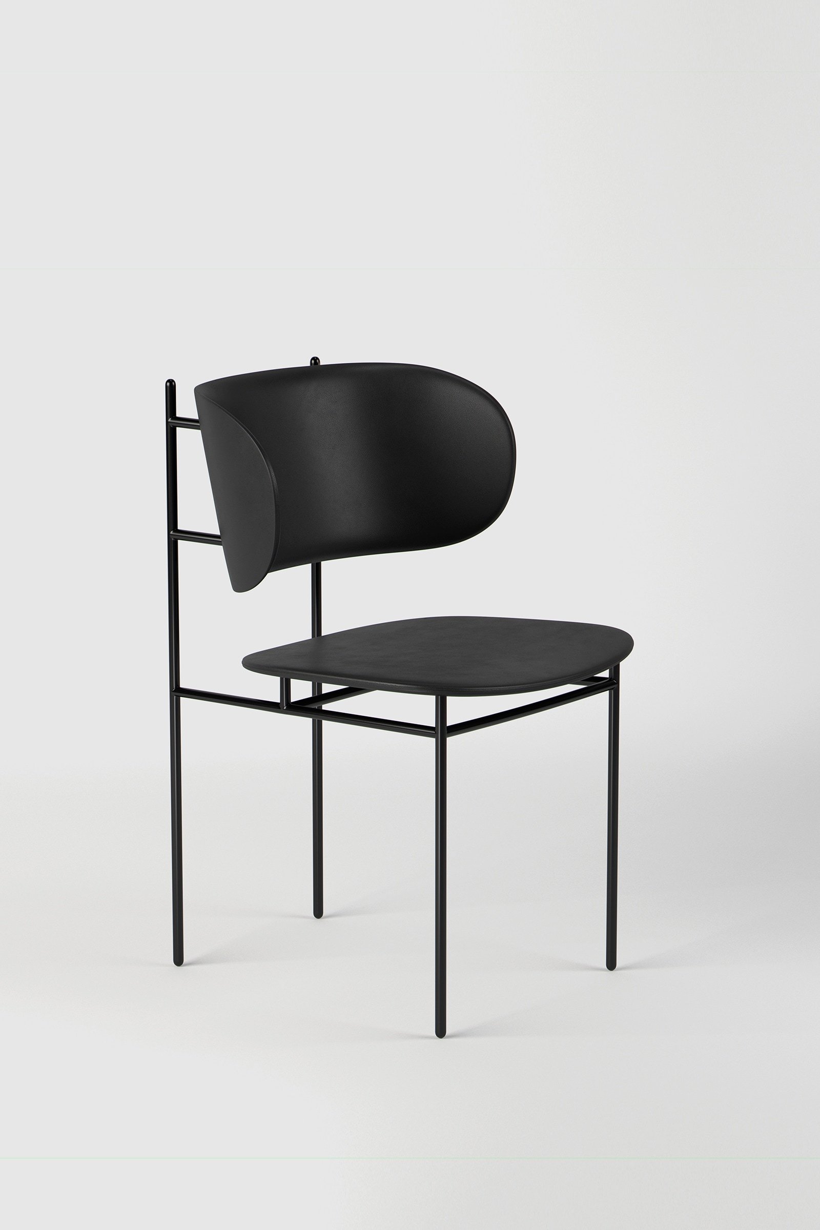 椅子设计——灵感来自于建筑结构的禁欲之美,金属结构,纯净优雅的几何