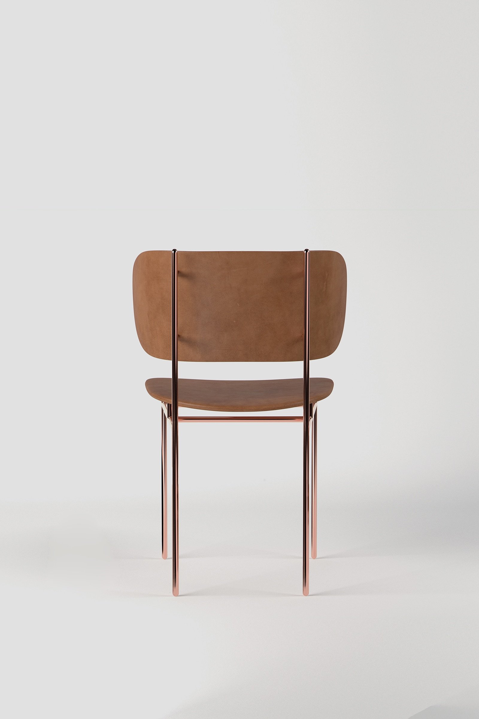 椅子设计——灵感来自于建筑结构的禁欲之美,金属结构,纯净优雅的几何