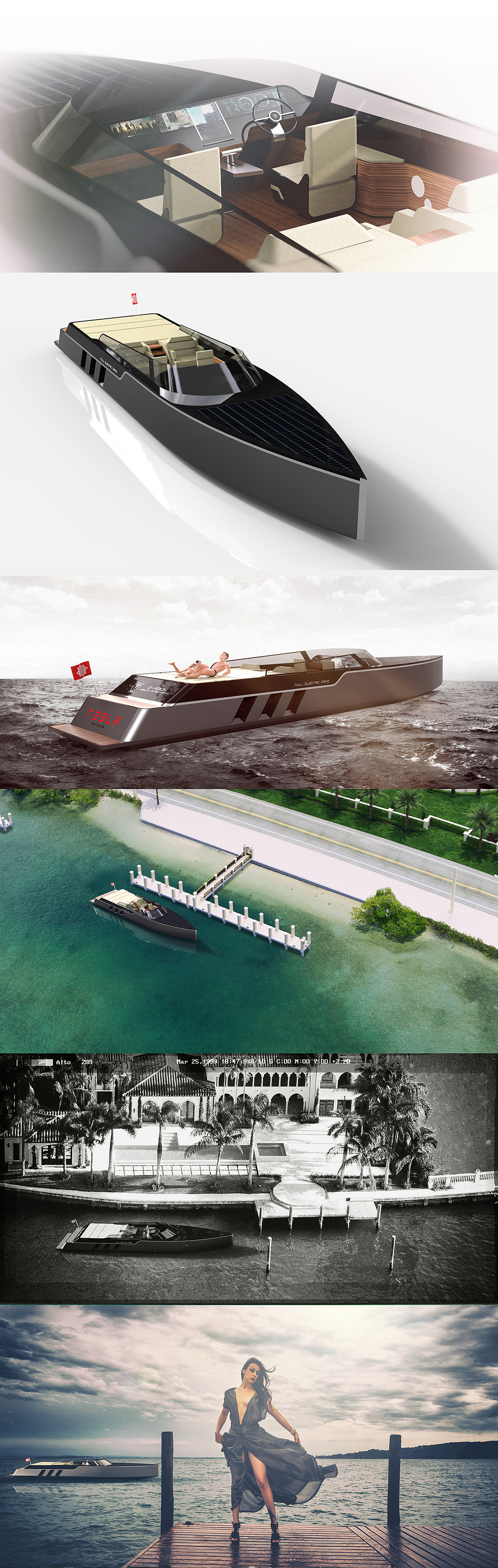 概念设计，交通工具，船，E-Vision GT，游艇，船舶，