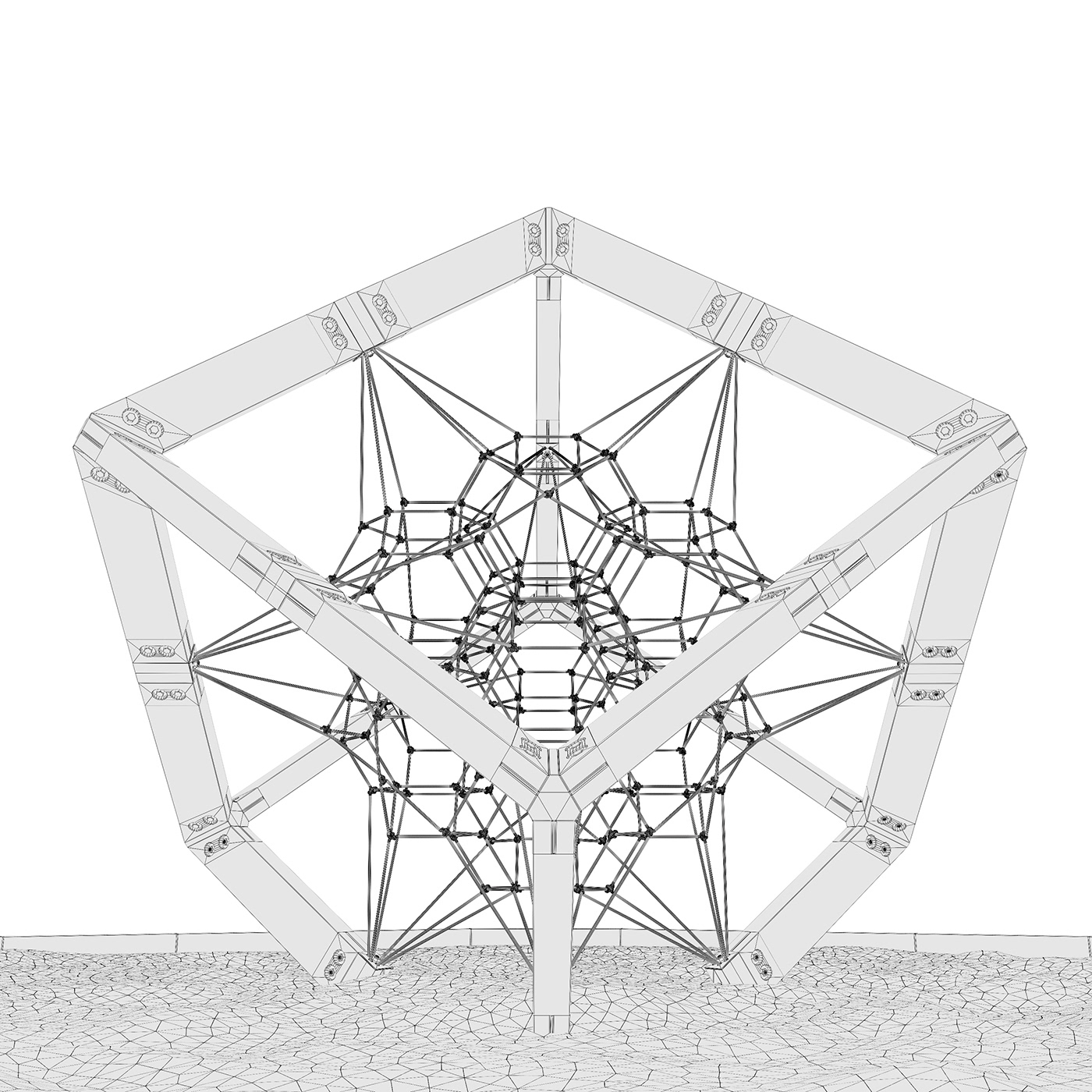 Render Model ，Children's Playground，Cube M，Berliner Globe，