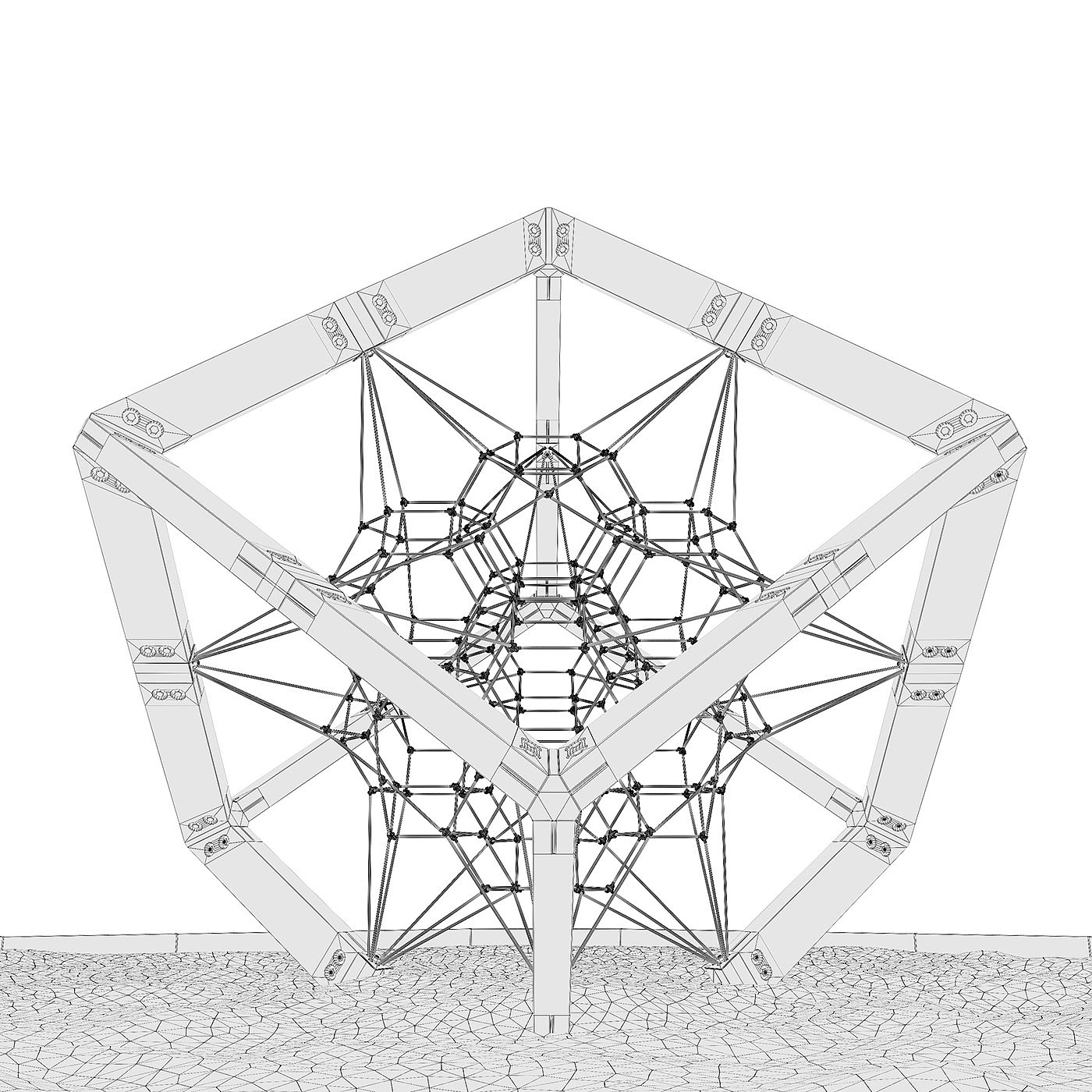 Render Model ，Children's Playground，Cube M，Berliner Globe，