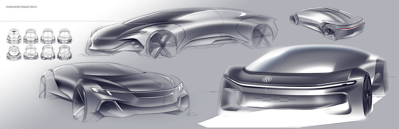 Automobile design，Automotive Designer，vehicle，traffic，William Lee，sketch，