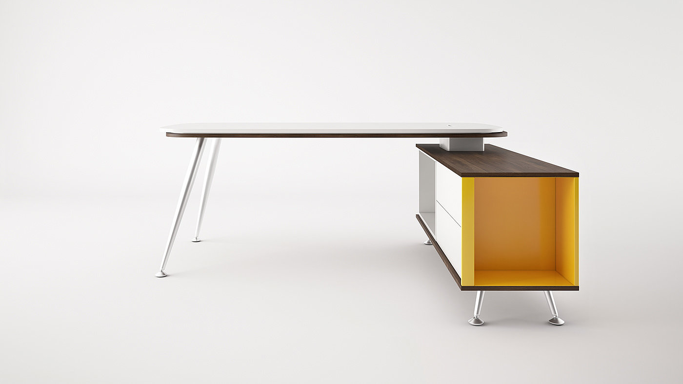 Novara Conic，L-type，desk，Marc Sapetti，