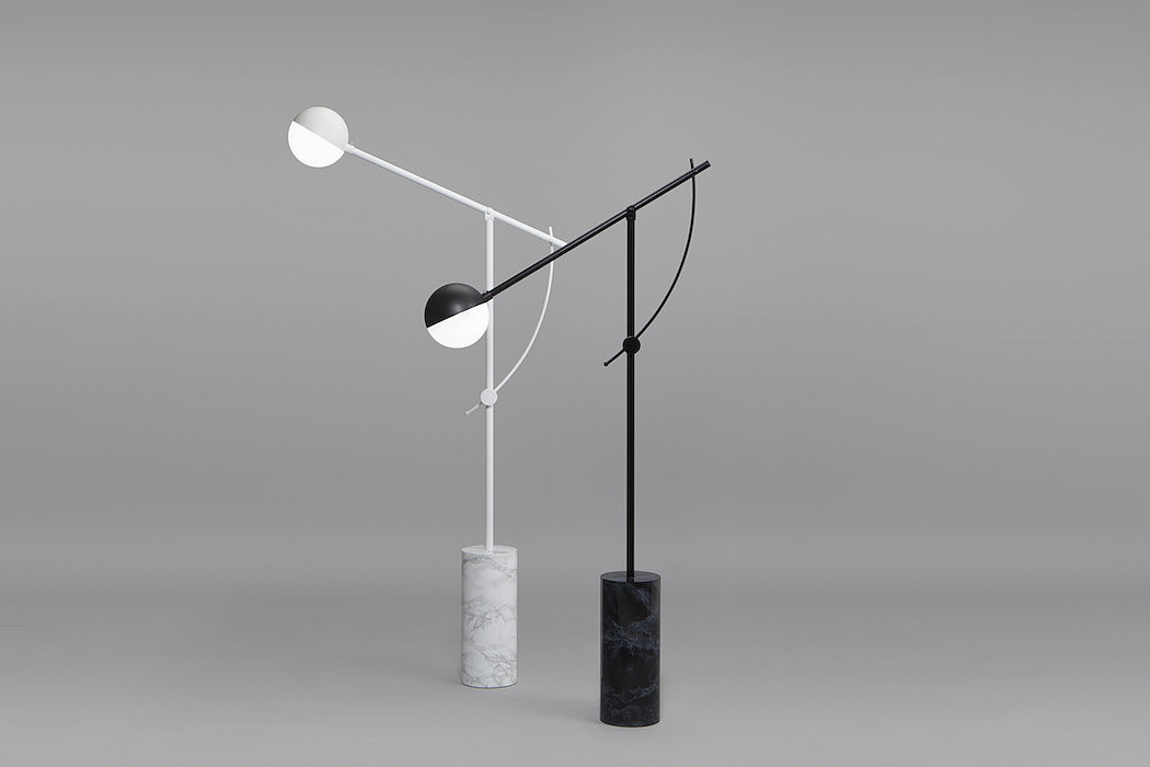 大理石，极简主义，落地灯，Balancer Lamp，